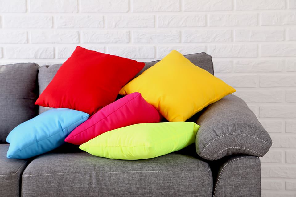 coloured cushions